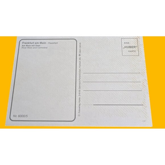 Vintage Frankfurt Am Main Postcard  Huberm Karte Sku 0205 - Picture 3 of 4